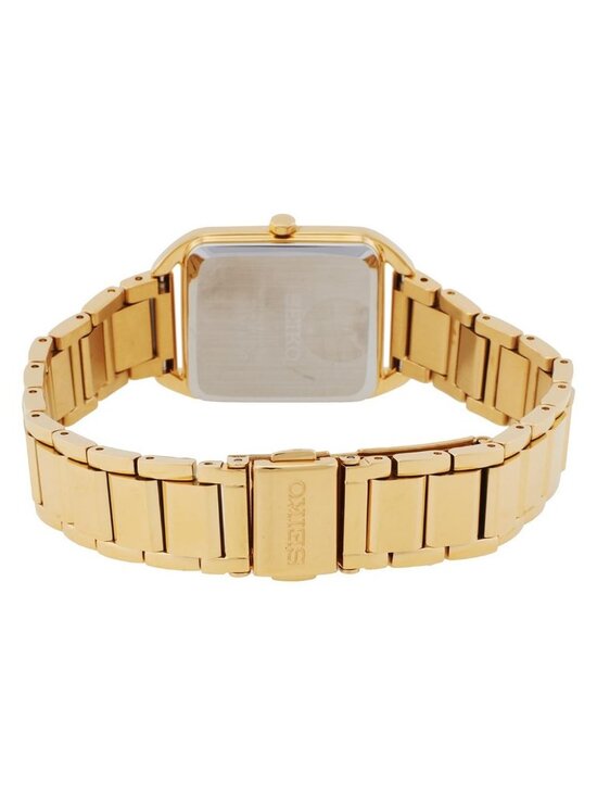 NWT Seiko Essentials Quartz Gold Dial Ladies Watch